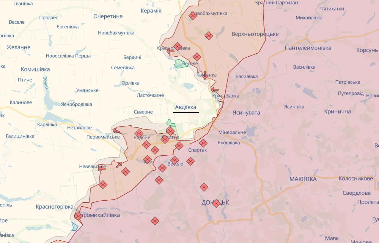 Росія атакує позиції ЗСУ на сході за підтримки авіації та артилерії – карта боїв