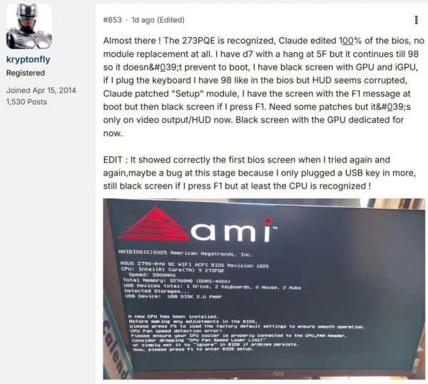 Intel Bartlett Lake-S запрацював на материнці ASUS Z790 4