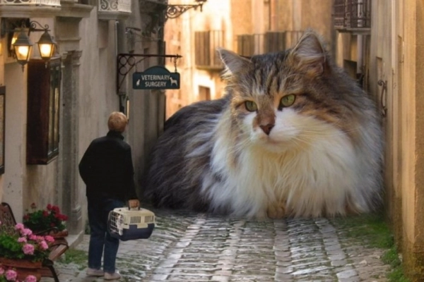 Гігантський “Кетзілла” тепер вітає пасажирів в аеропорту Гонконгу