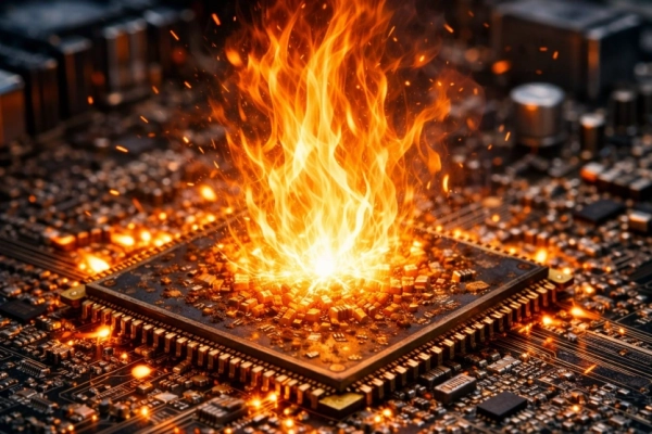 Вчені випадково створили чип, що працює при температурах вищих за лаву