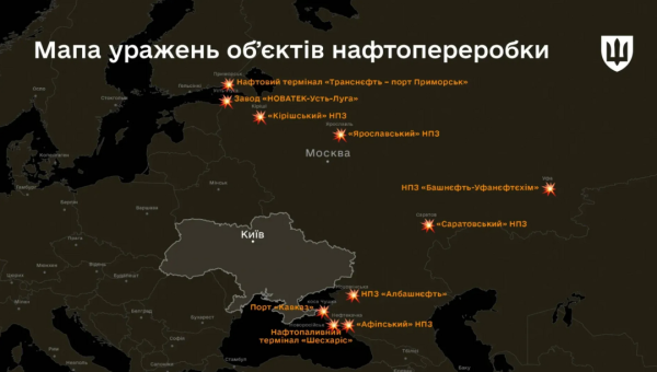 Збройні сили України завдали потужних ударів по Російській Федерації, знищивши у березні п'ять стратегічних підприємств та десять нафтопереробних об'єктів. 6