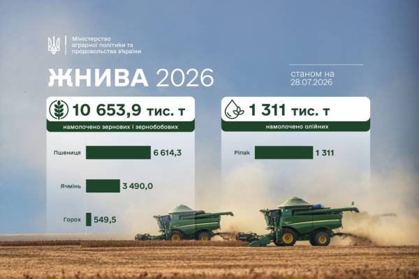 Зернозбиральна техніка зібрала вже понад 10,6 мільйона тонн нового врожаю. 4