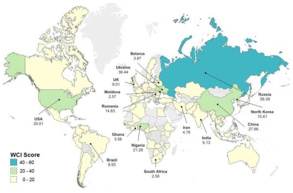 Росія посідає перше місце у світовому рейтингу кіберзлочинності 4 Росія посідає перше місце у світовому рейтингу кіберзлочинності 4